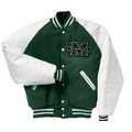 Ladies' Custom Wool Jacket w/ Vinyl Raglan Sleeves